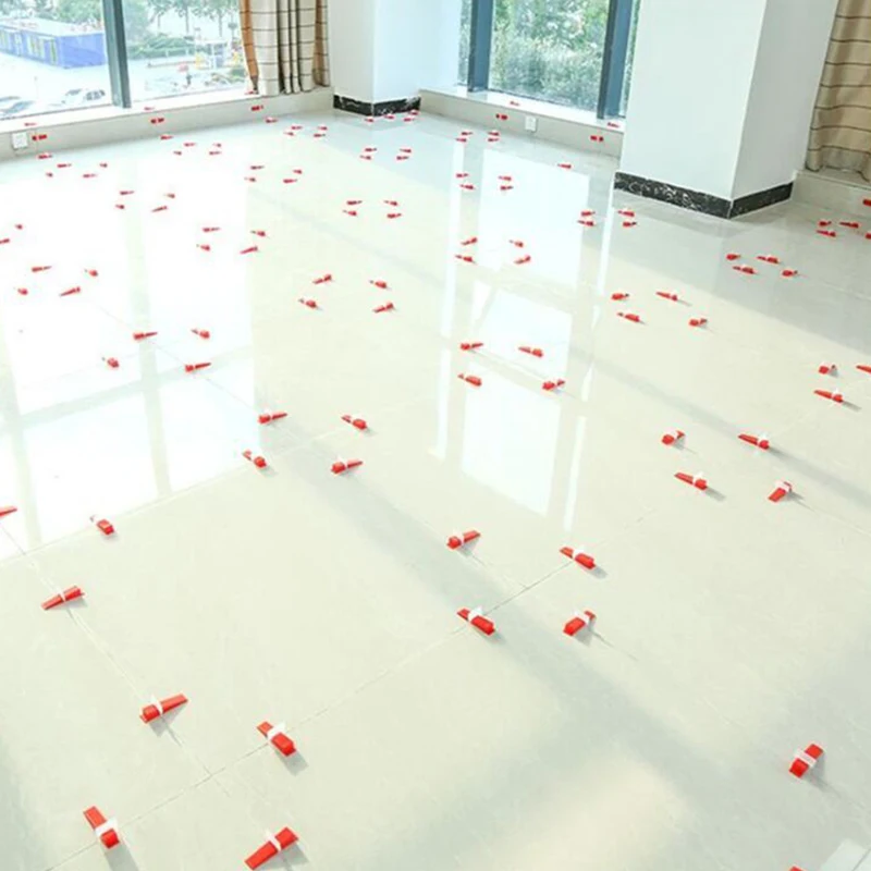 Najtaniej Dokładny system poziomowania płytek 100 klipsów + 100 klinów + 1 szczypce do płytek podłoga ścienna płaska niwelator plastikowe elementy dystansowe konstrukcje narzędzie