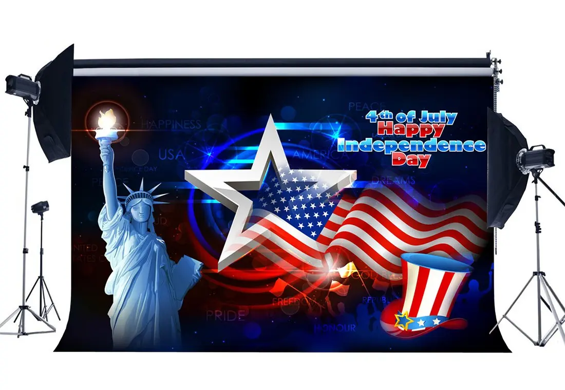 

Labor Day Backdrop American Flag Backdrops Statue of Liberty Stars and Stripes 4th July Independence Background