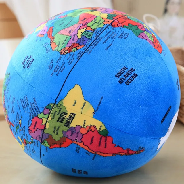 globe plush toys stuffed plush ball soft doll plush english terrestrial globe pillow toys for children training and learning toy 1