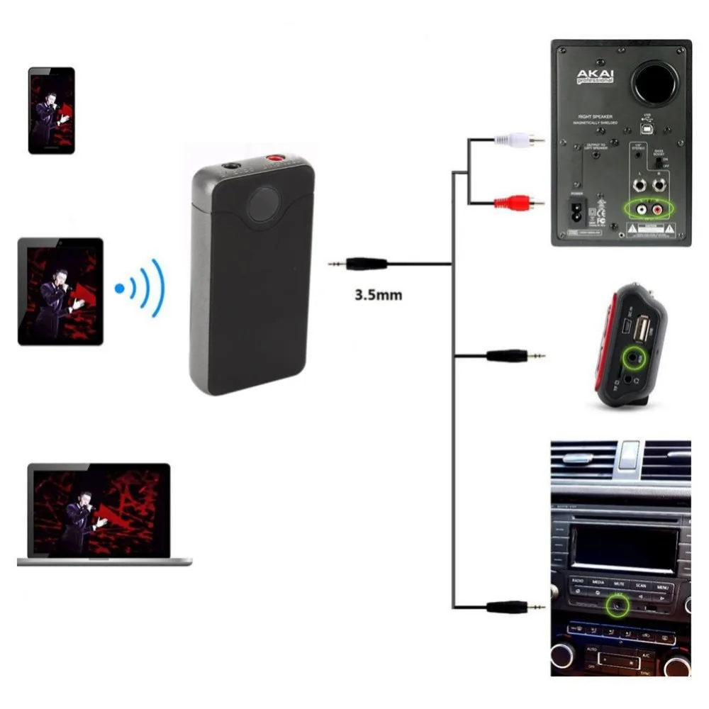 

2 in 1 Bluetooth Transmitter Receiver Wireless 3.5mm USB Bluetooth Audio Adapter Miracast for Phone PC TV Computer Projector