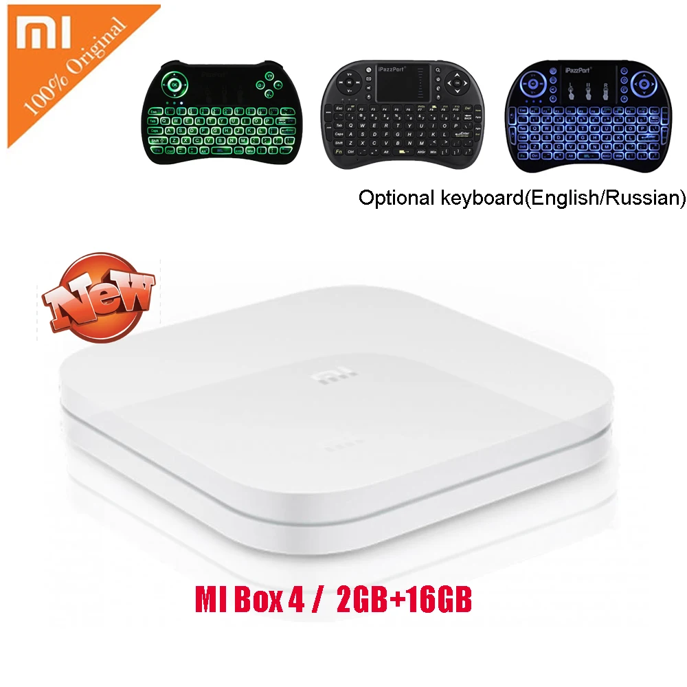 XIAOMI Mi Box 4 Android 6 0 четырехъядерный процессор Amlogic CortexA53 64bit 2GB8GB 4K HDR TV DTSHD 2 4G WiFi HDMI