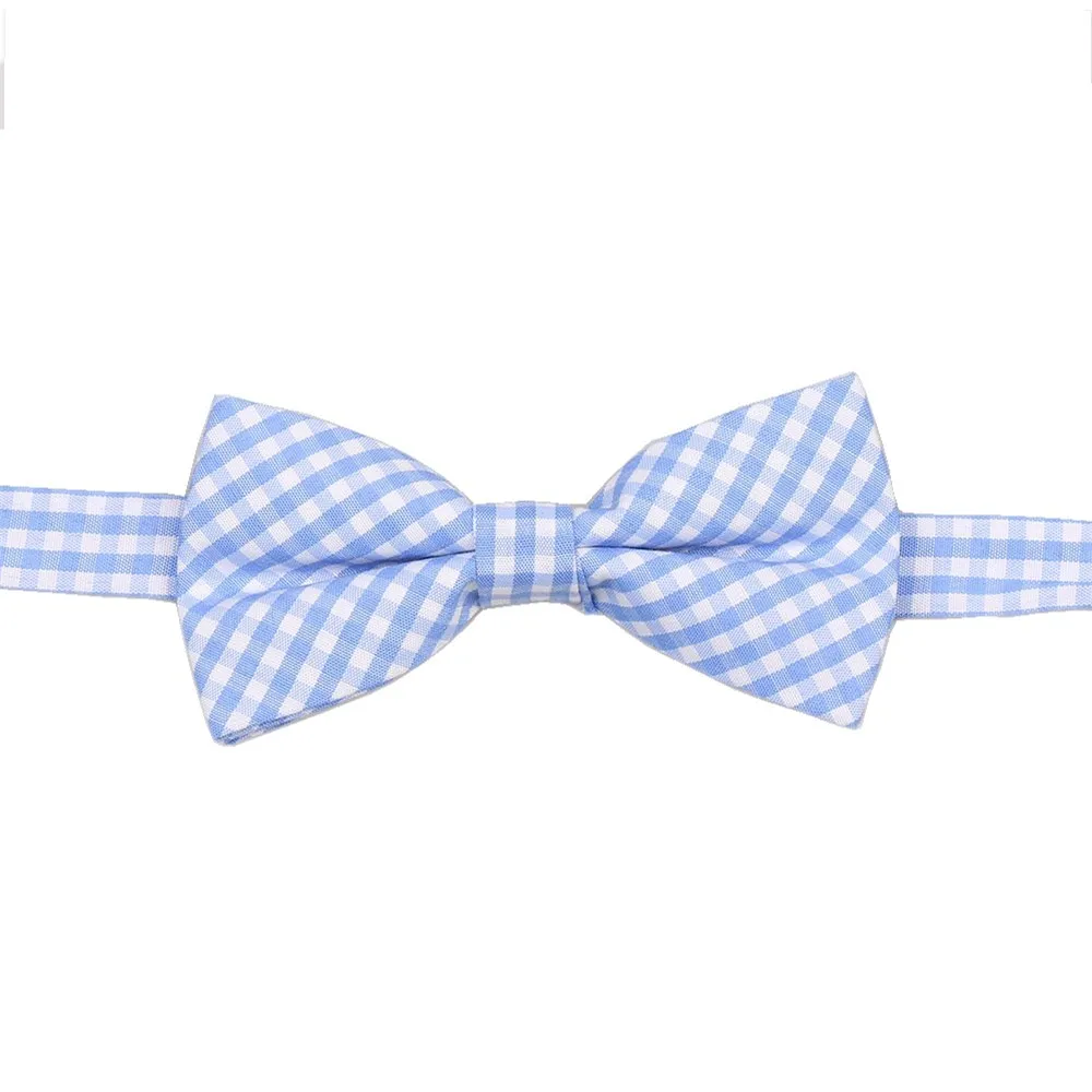 HOOYI Kids Bow Ties Plaid Cotton Butterfly Children Bowtie Party Gift Small size