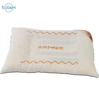 

BOLIKIM 2 Pieces Household Embroidery Neck Care Health Care Physiotherapy Stereotype Pillow MITSUBISHI Flower Cassia Seed Pillow