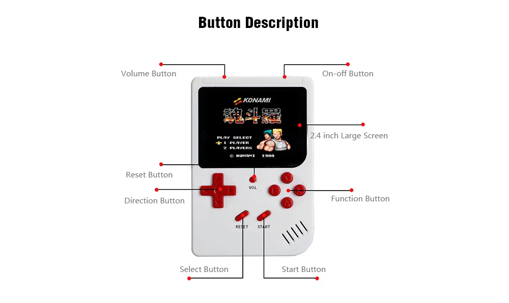 Q7 Built-in 300 Games 8-bit NES Handheld Game Console