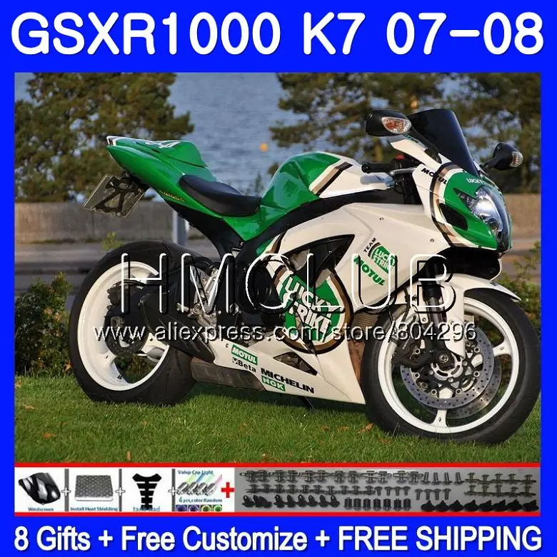

Body For SUZUKI GSXR-1000 K7 GSX-R1000 GSXR 1000 07 08 Lucky green 35HM.5 GSXR1000 07 08 Bodywork GSX R1000 2007 2008 Fairing