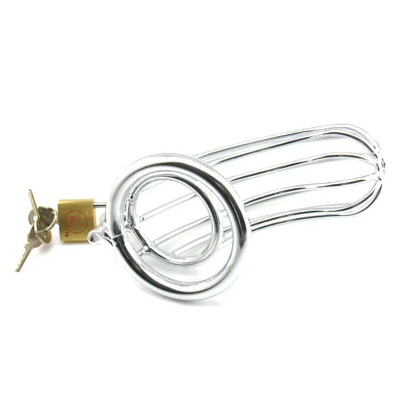 Stainless Steel Male Chastity Device Penis Ring Cock Cage Virginity Lock Rings Sex Toys for Men 40mm/45mm/50mm