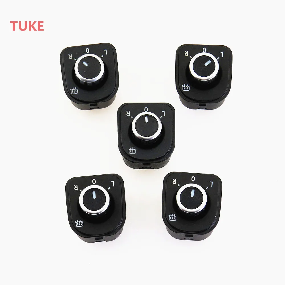 TUKE Qty5 Rear View Mirror Adjust Switch Side Mirror Control Button For VW Golf GTI MK6 Touran