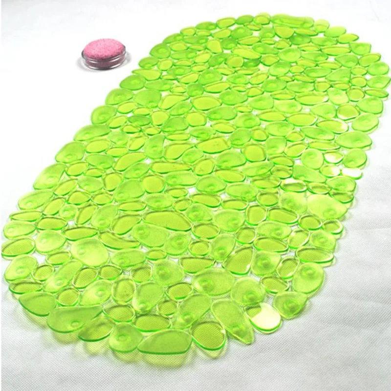 Green Hot Memory PVC Bath Mat Absorbent Slip resistant Pad Bathroom