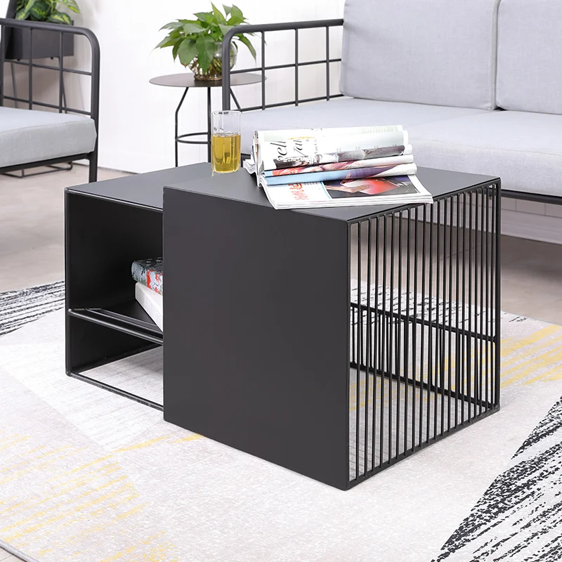 Sofa corner small coffee table simple modern small apartment living room small square table wrought iron mini sofa side table Sofa corner small coffee table simple modern small apartment living room small square table wrought iron mini sofa side table