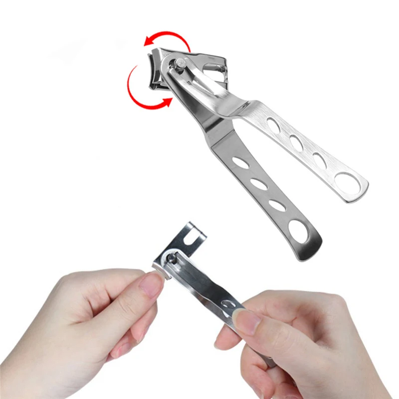 Stainless Steel 360 Degree Rotary Nail Clipper Scissors Cutter Large