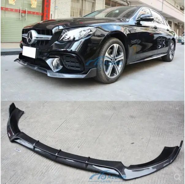 

Carbon Fiber Front Lip Splitters Bumper Aprons Cup Flaps Spoiler For Benz W213 E200 E260 E300 E63 E63S AMG 2016-2019