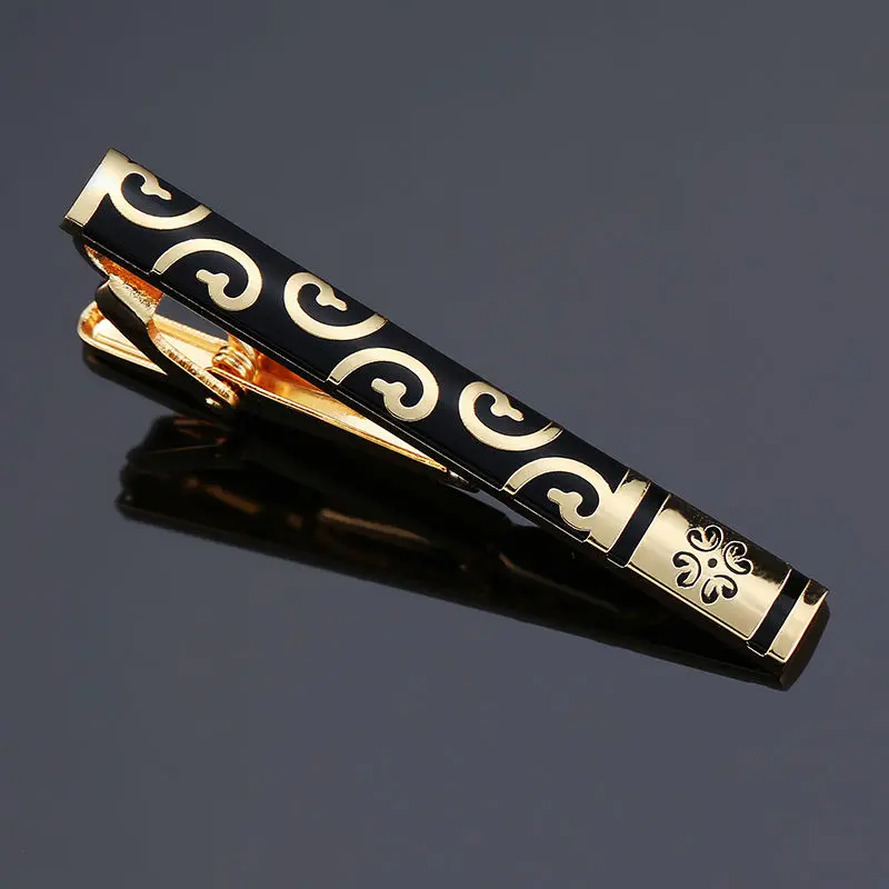 DY new high-quality enamel men's wedding tie clip high-end brand luxury design exquisite pattern crystal tie clip Free Delivery For Tie Clips