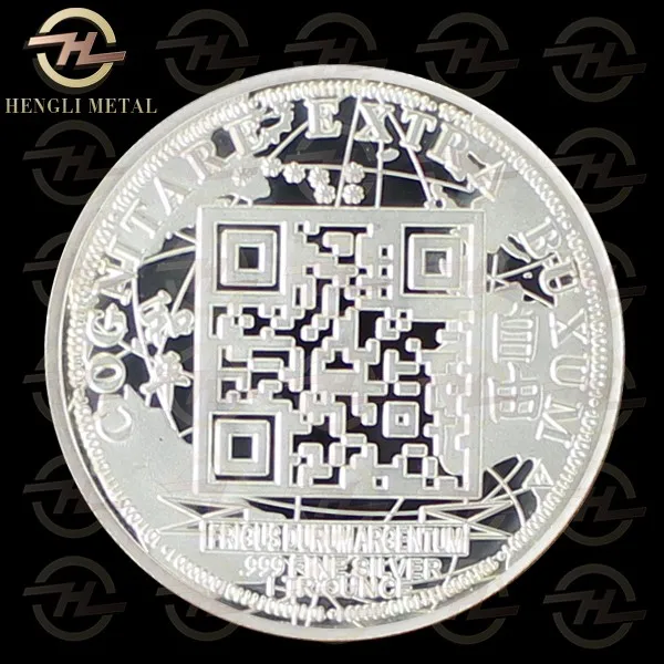 1 OZ Pure .999 Silver Plated BTC Physical Bitecoin Medallion coin Like Litcoin dogecoin Souvenir Commemorative coin (3)