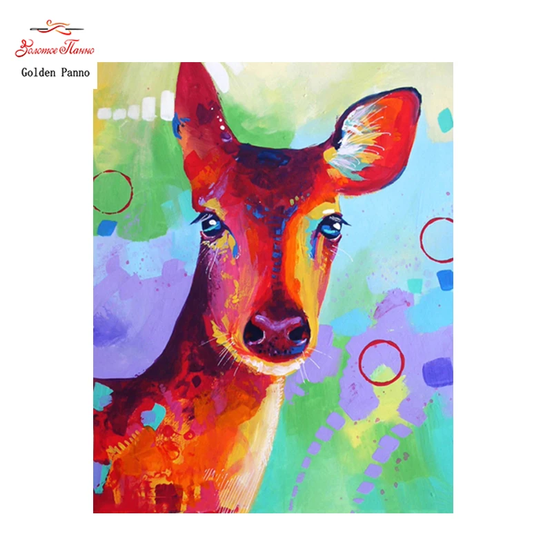 

Golden Panno,14CT 11CT DMC handmade cross stitch kits,5d diy 3d needlework deer butterflies for decoration embroidery Cross