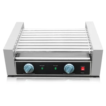 

110/220V Commercial Electric Sausage Hot Dog Machine Hot Dog Stainless Steel 9 Rollar Grill Sausage Cooker EU/AU/UK/US Plug