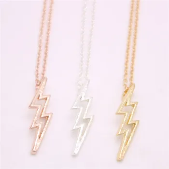 

double lightning pendant necklace Natural landscape pendant necklace designed for women