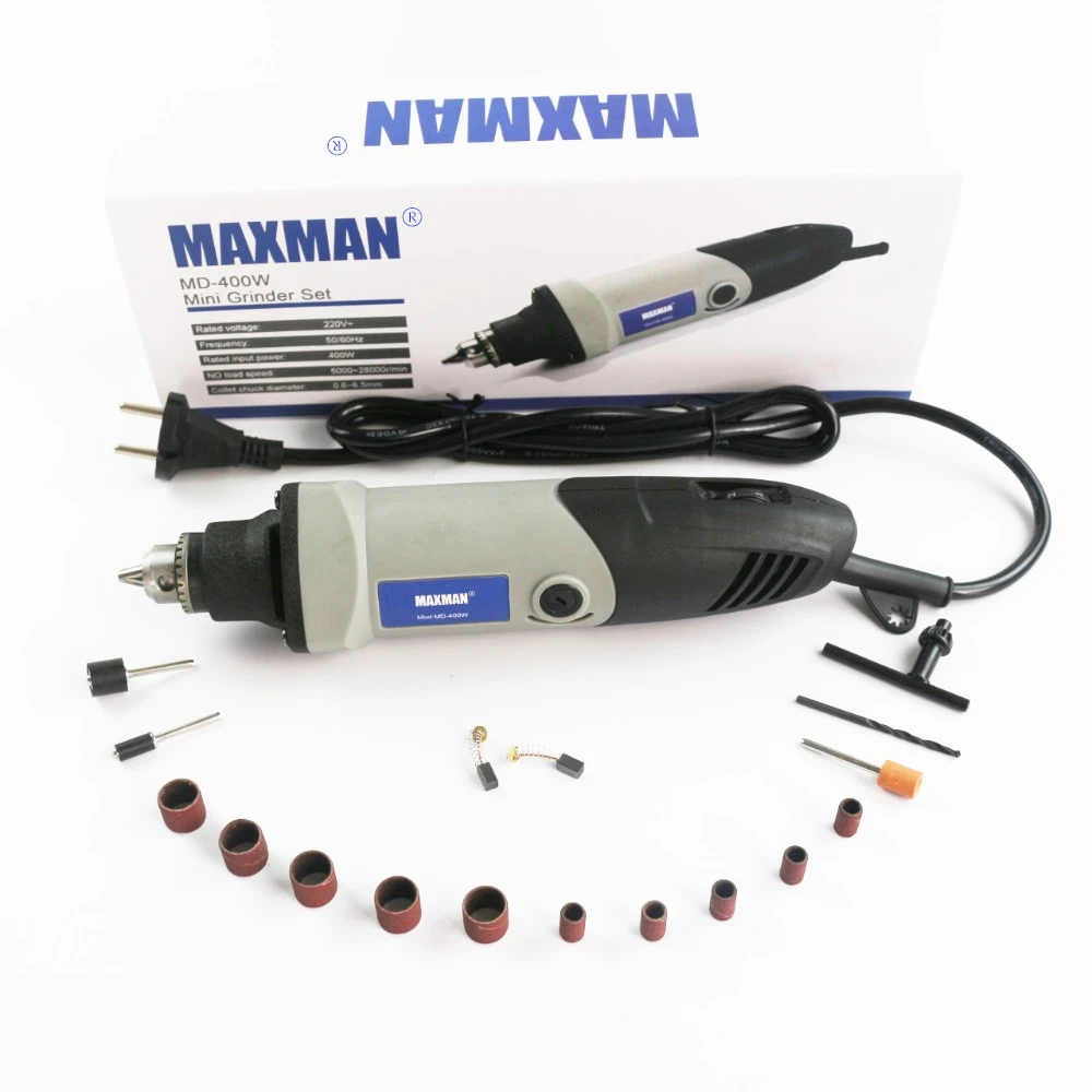 MAXMAN Professional Электрический мини-шлифовальный станок 400 Вт инструмент Dremel мм 6,5 ~ 0,6 мм патрон с переменной скоростью роторный инструмент DIY