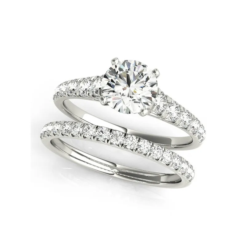 QYI Fashion Ring sets 925 Sterling Silver Women CZ Jewelry Rings Elegant Engagement Wedding Finger Female Fine Gift | Украшения и