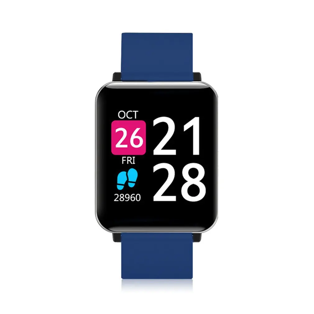 

Screen Heart Rate Blood Pressure Blood Oxygen Blue Bracelet Smart Heart Rate Monitor Sport Pedometer for Android/iOS HOT SALE