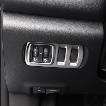 

For Renault Kadjar 2016 2017 2018 ABS Matte LHD Car Headlights switching frame paillette sticker Cover Trim accessories 1pcs