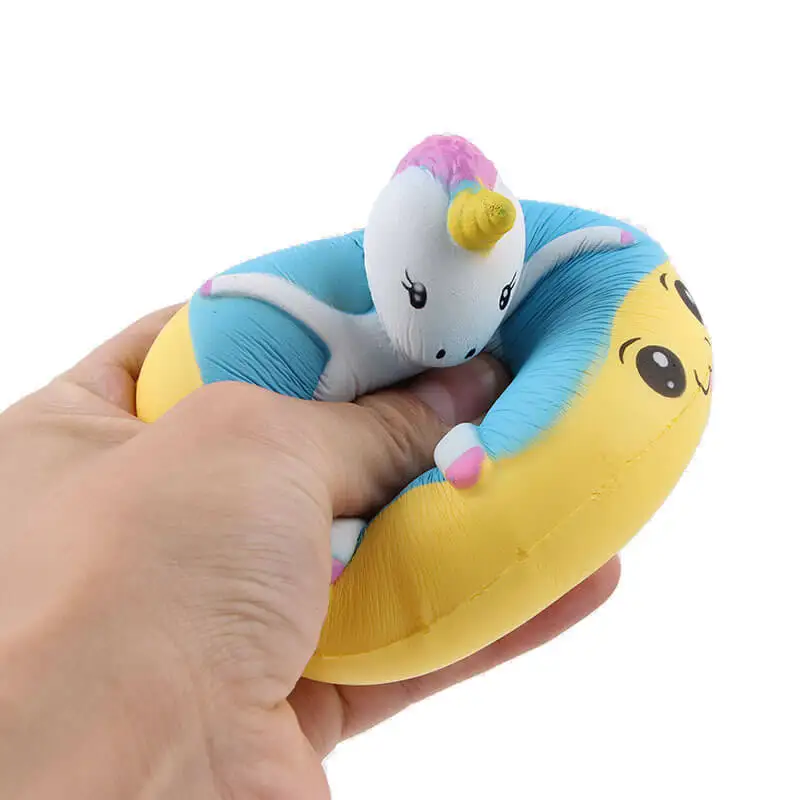 Unicorn Donuts Unpack the toy Squishy Slow Rising Phone straps