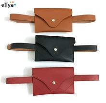 eTya New PU Leather Waist Bag Women Fashion Ladies Travel Waist Pack Belt Wallets Coin Card Phone Holder Case