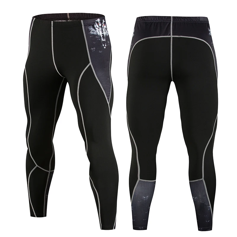 Брендовые мужские спортивные Леггинсы для бега, спортивные длинные брюки, штаны для йоги, Осень-зима, компрессионные сексуальные обтягивающие штаны для фитнеса