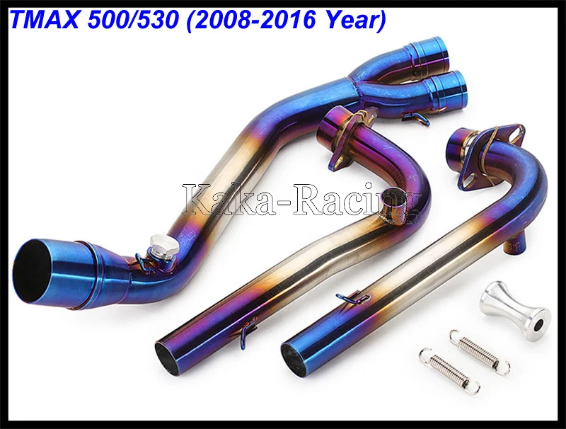 TMAX530 TMAX500 Motorcycle Exhaust Muffler Middle and Front Link Pipe For Yamaha TMAX 530 TMAX 500 Slip-on T MAX 530 2008