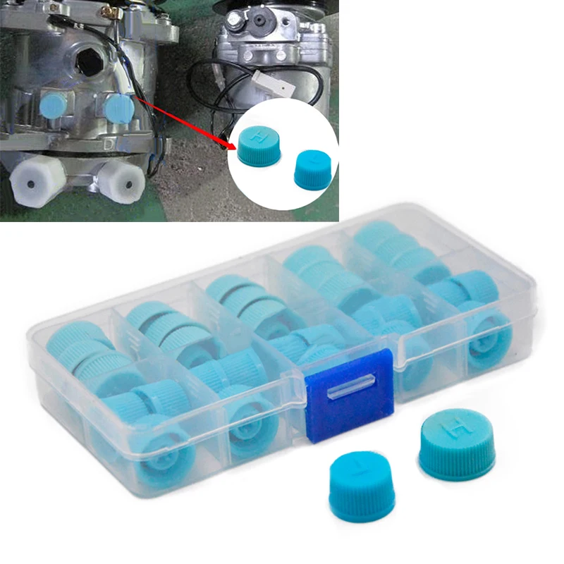 Высокая/Нижняя крышка 30 шт./компл. Авто хладагент для кондиционера автомобиля пылезащитный чехол высокая нижняя крышка