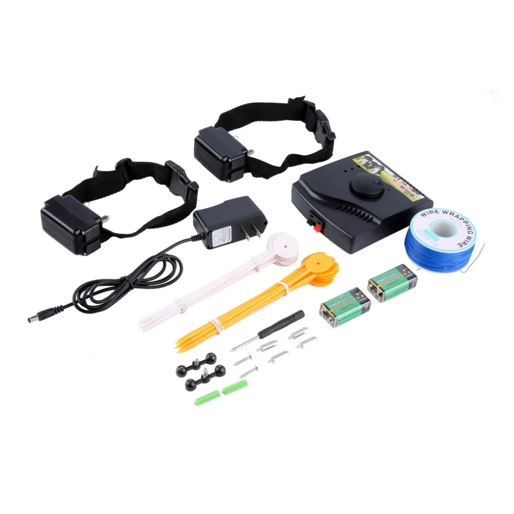 

1Pc Dog training Collar Pet Rechargeable Waterproof Fence Fencing System 2 Remote Shock Collars Vibrate