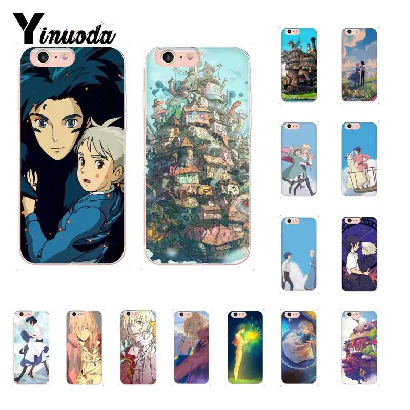 Yinuoda Howl's Howls Moving Castle Жесткий Мягкий чехол для телефона из ТПУ iPhone 8 7 6 6S Plus 5 5S SE XR X