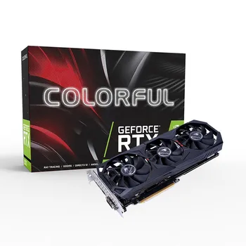 شراءالملونة RTX 2060 الألعاب ES بطاقة جرافيكس GDDR6 Nvidia GPU 6G 192Bit 1365-1680 MHz HDMI IGame بطاقة الفيديو للكمبيوتر الألعاب