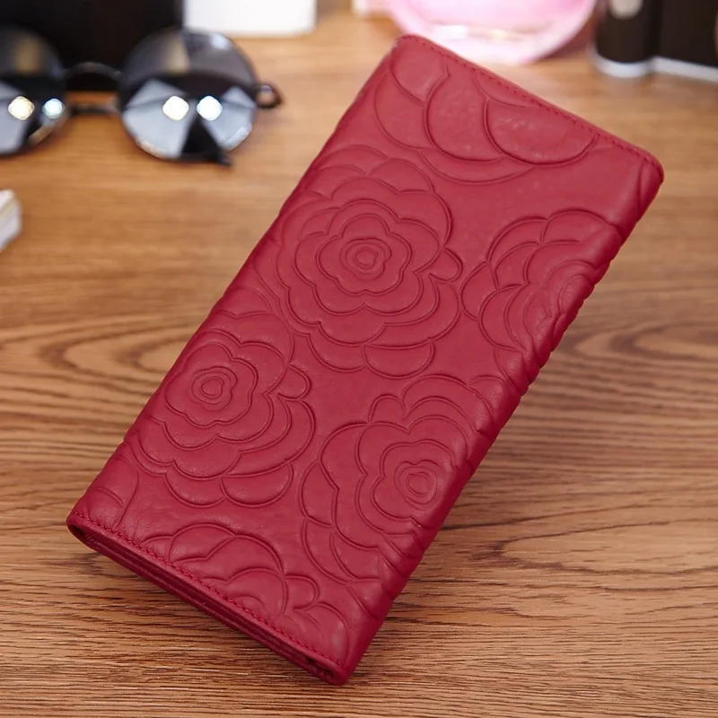 

Women's new European and American first layer cowhide large-capacity wallet Fashion elegant and elegant leather long section mul