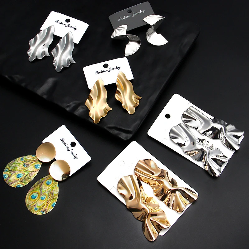 

ZOSHI ZA 2019 Bohemia Punk Alloy Drop Earring For Women Vintage Gold Silver Statement Dangle Earring Female jewelry Brincos