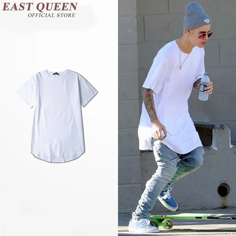Extra long tee shirts for men hip hop extra long shirts for men man extra long t shirt new