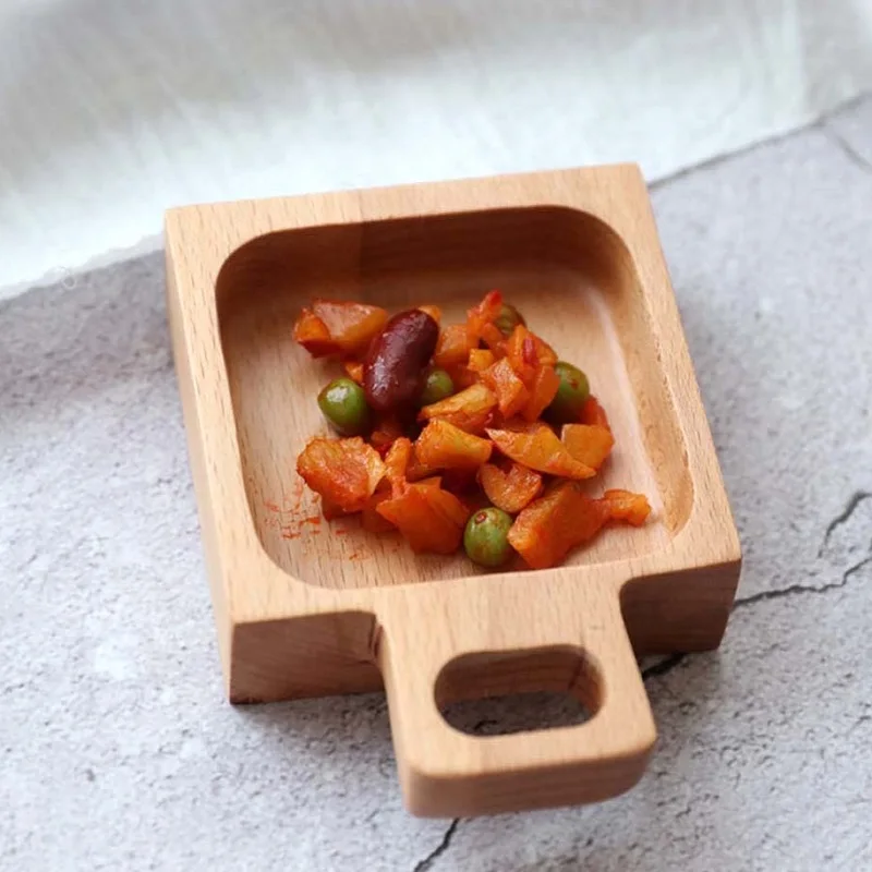 Wooden Small Plates Food Snack Dish Seasoning Sauce Food Dipping Dishes Plate 02