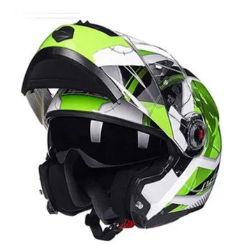 

2018 Winter New ECE Certification FF370 Flip Up Double lens Motorcycle Helmet open face Motorbike Helmet of ABS size L XL XXL