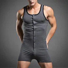 Повседневный мужской жилет, боди, цельные шорты, комбинезон, майка, одежда для отдыха, Корректирующее белье из тонкого хлопка, Утягивающее нижнее белье