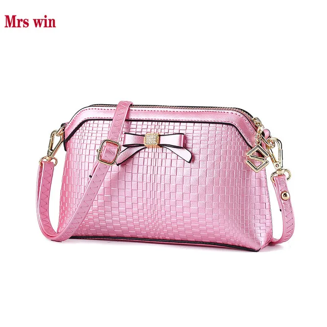 Mrs Win Luxury Women Bags Designer Bowknot Cute Crossbody Mrs Win Luxury Women Bags Designer Bowknot Cute Crossbody Handbag Purse Shoulder Leather Bag