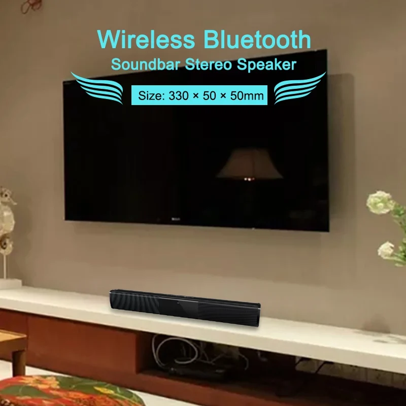 Универсальный беспроводной Саундбар Bluetooth Стерео Динамик ТВ домашний кинотеатр