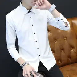 Рубашка белого человека для свадьбы нижнее белье Ньюкасл Для мужчин одежда 3D обои X роль часы блузка Для мужчин Костюмы 2018 c30