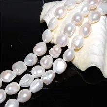 SNH AA класс барокко Высокое качество 12 мм Бусы из натурального пресноводного жемчуга белый жемчуг свободные бусины