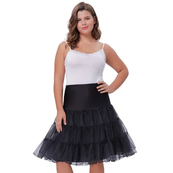 

2019 Women Skirts Retro Ball Gown Petticoat Female Mid-Calf Skirts Vintage Crinoline Empire Voile Skirts