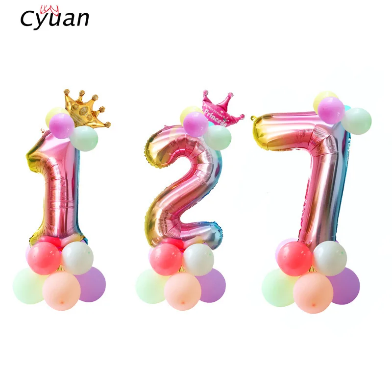 

Cyuan Unicorn Party Birthday Latex Balloons Cartoon Unicorn Foil Balloons Rainbow Birthday Party Decor Kids Birthday Supplies