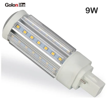 

Golonlite LED pin light for ceiling 9W G24q G24d G23 E27 E26 base replace 18W CFL down bulb 100-277VAC CE 3 years warranty white