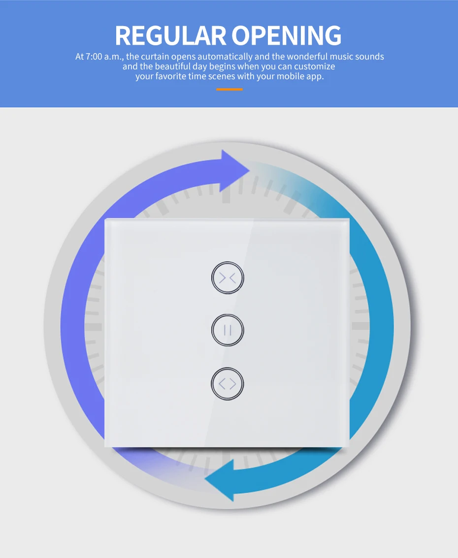 Умный Wi-Fi переключатель для занавесок, стеклянная сенсорная панель, приложение/Wifi/голосовое/сенсорное управление, беспроводные умные Настенные переключатели для умного дома