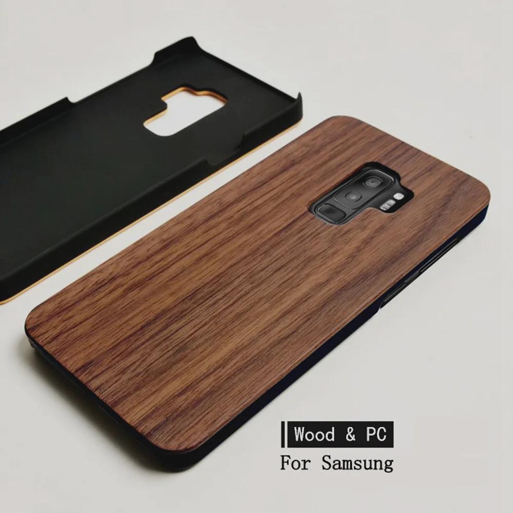 S10 Plus Деревянный чехол для Samsung Galaxy S9 S8 S7 Edge роскошный деревянный пластиковый Note 9