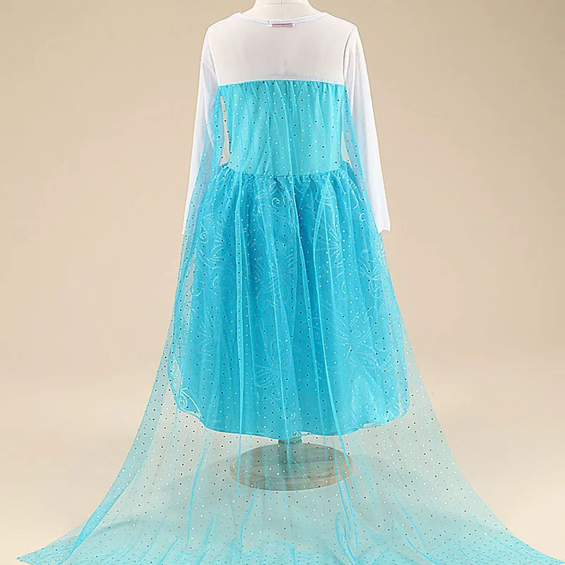 2019 New Elsa Dress Girls Summer Dress Princess Anna Cosplay Costume Dresses For Girl Princess Vestidos Menina