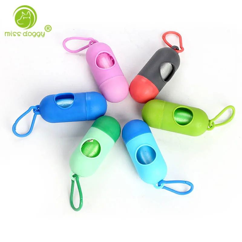 

Pill Bone Shape Pet Dog Poop Bag Dispenser Waste Garbage Bags Carrier Holder Dispenser + Poop Bags Set Pet Dog Waste Poop Bag
