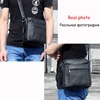 Bolso de hombro para hombre, bolso de cuero genuino para hombre, bolso bandolera pequeño para hombre, bandolera de cuero para hombre bolsos 7604 ► Foto 2/6